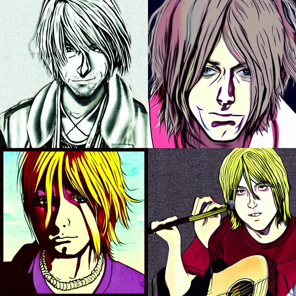 Kurt Cobain  a music Speedpaint drawing by Brandonpopovich  Queeky  draw   paint