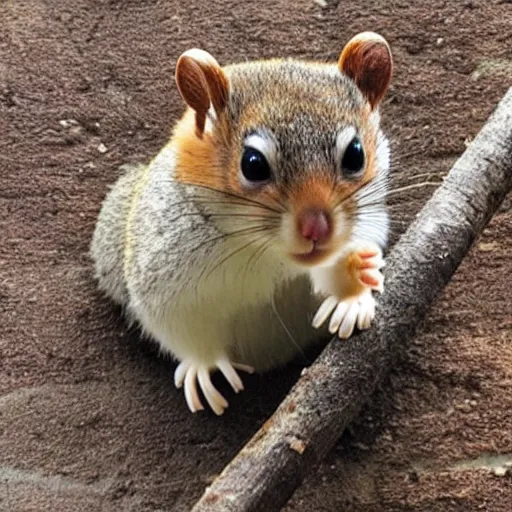 Prompt: cute clay squirel