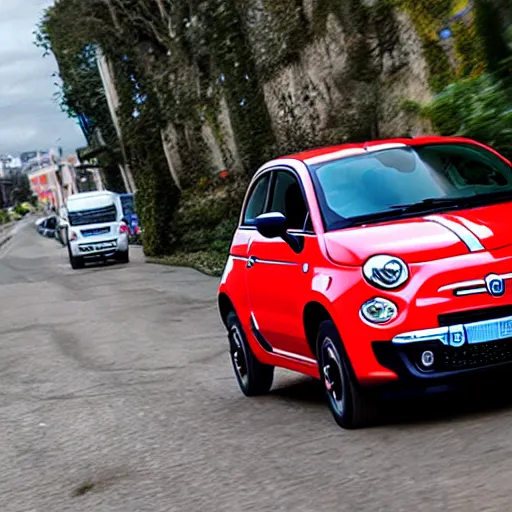 Image similar to fiat 5 0 0 cybertruck