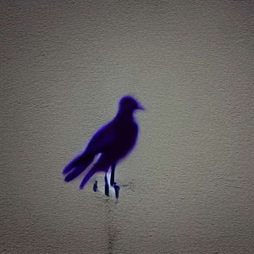 Image similar to an artistic photograph of a shadowy bird, 3 5 mm, muffled colours