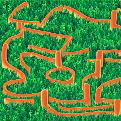 Image similar to a high quality photo of jungle maze schema, 8k, extremely detailed, photorealistic