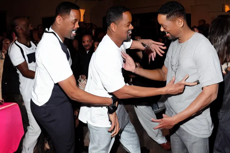 Image similar to chris rock slapping will smith