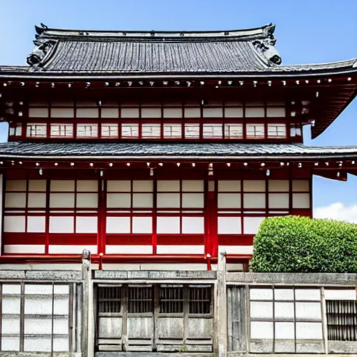 Prompt: photo of a historic Japanese house in Paris
