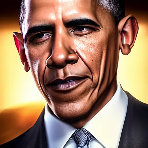 Image similar to hyperrealistic obama, by istvan sandorfi & thomas eakes & xiang duan, perfect facial symmetry, dim volumetric cinematic lighting, photorealistic, 8 k octane comprehensive render, post - processing, extremely hyper - detailed, intricate, lifelike texture, epic composition, masterpiece, stunning!!,