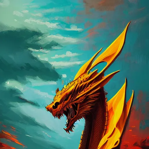 Prompt: dragon by alena aenami