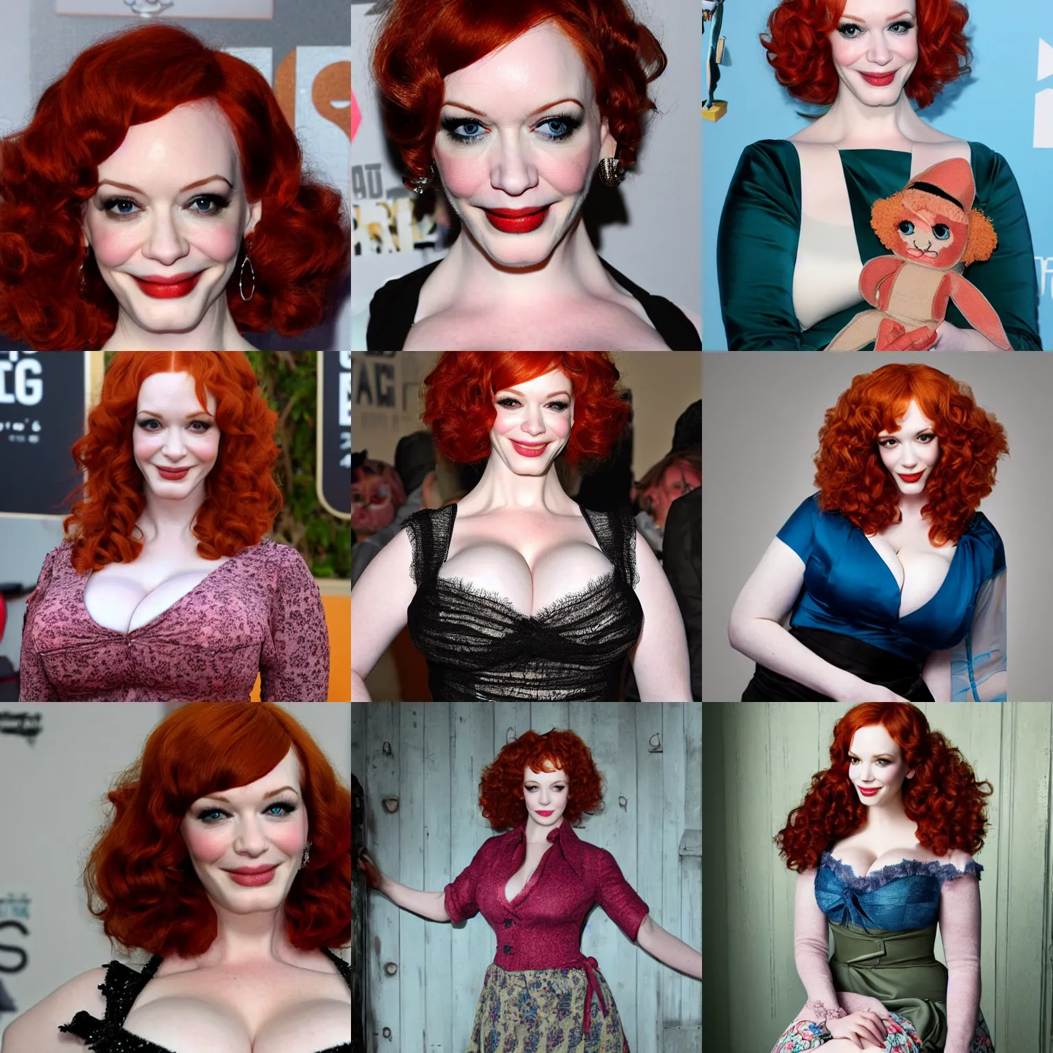 Prompt: a christina hendricks rag doll