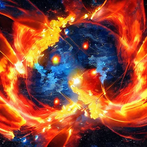 Image similar to fire in space