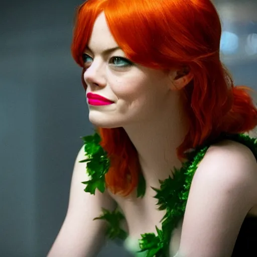 Image similar to emma stone as poison ivy