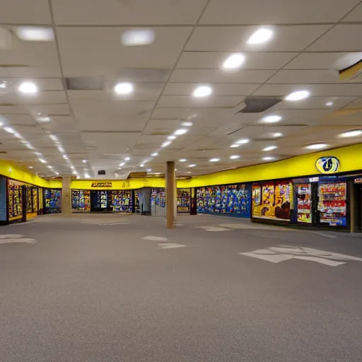 Image similar to the inside of an empty blockbusters,
