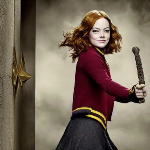 Prompt: emma stone as hermione granger