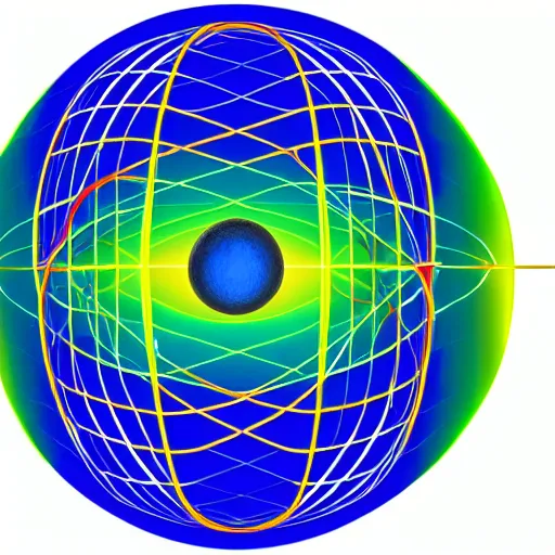 Prompt: realistic representation of an atom of helium