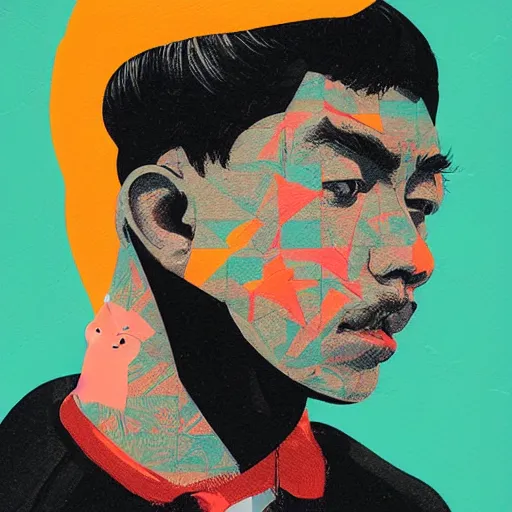 Prompt: Supreme x Kidrobot Profile Picture by Sachin Teng, asymmetrical, Organic Painting , Matte Painting, geometric shapes, hard edges, graffiti, street art,:2 by Sachin Teng:4