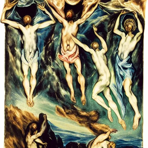 Image similar to El Greco, DMT visions