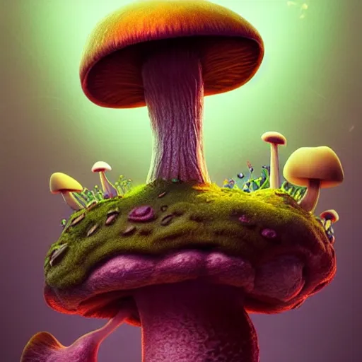 Prompt: mushroom pokemon:: by beeple and James Gilleard and Justin Gerard :: ornate, dynamic, particulate, intricate, elegant, highly detailed, centered, artstation, smooth, sharp focus, photoreal octane render, 3d