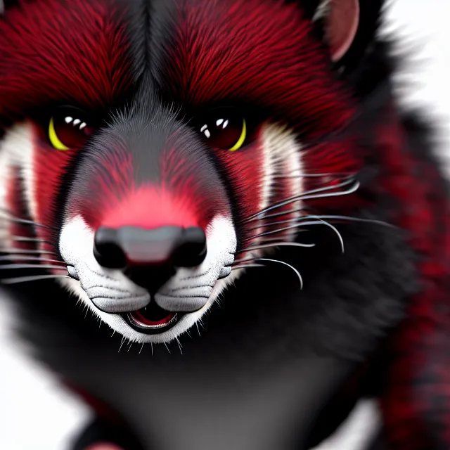 Image similar to furry - male - red - black - weasel - geistcaller - fursona uhd ue 5 visual novel pc game expressions, photorealistic