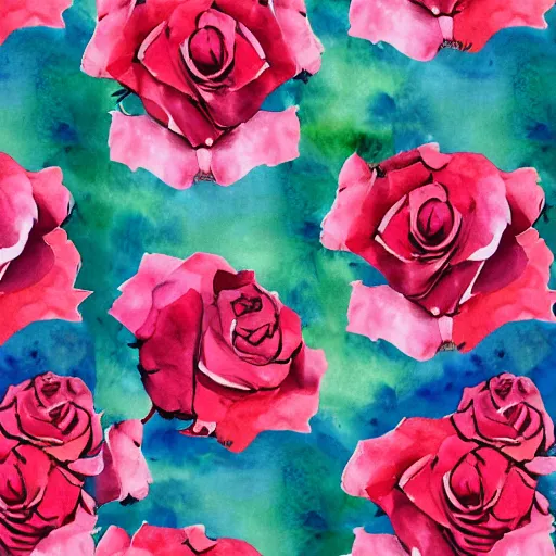 Image similar to watercolor bashes of roses