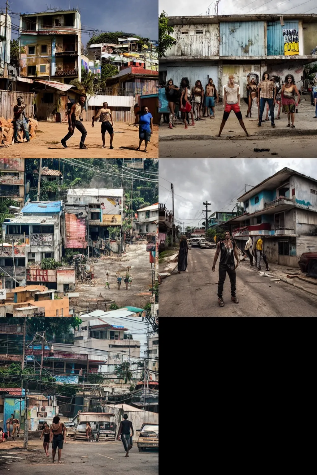 Prompt: the purge movie set in a Brazilian Favela