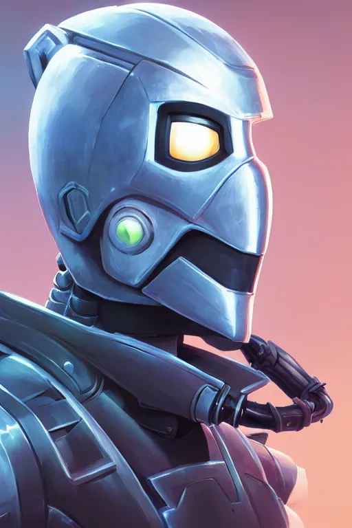 Image similar to epic mask helmet robot ninja portrait stylized as fornite style game design fanart by concept artist gervasio canda, behance hd by jesper ejsing, by rhads, makoto shinkai and lois van baarle, ilya kuvshinov, rossdraws global illumination radiating a glowing aura global illumination ray tracing hdr render in unreal engine 5