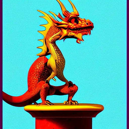 Image similar to dragon sitting on a high top stool waiting patiently for a drink, digital art