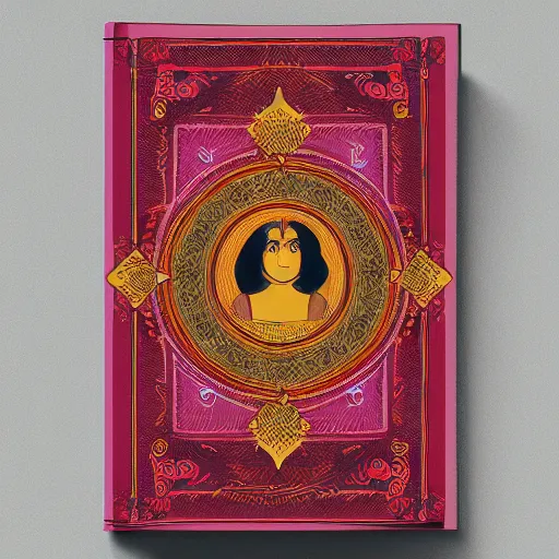 Prompt: the book of vichanti front cover, symmetrical, concept art