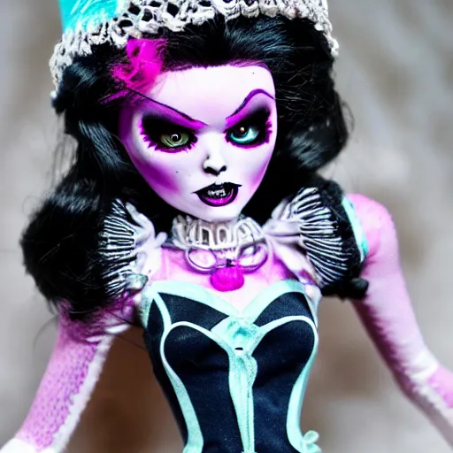 Image similar to monster high haunt couture doll, photography, hd, award winning photo.