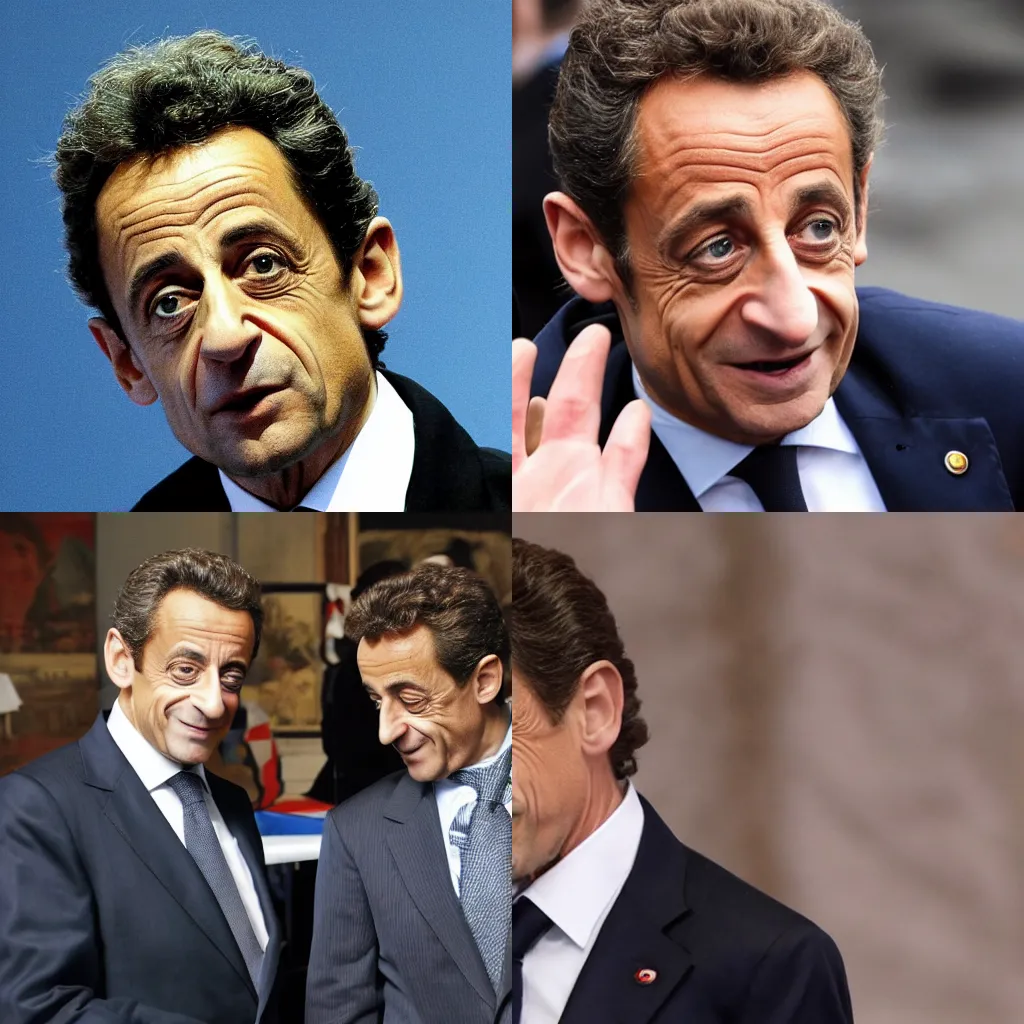 Prompt: Nicolas Sarkozy as the Joconde