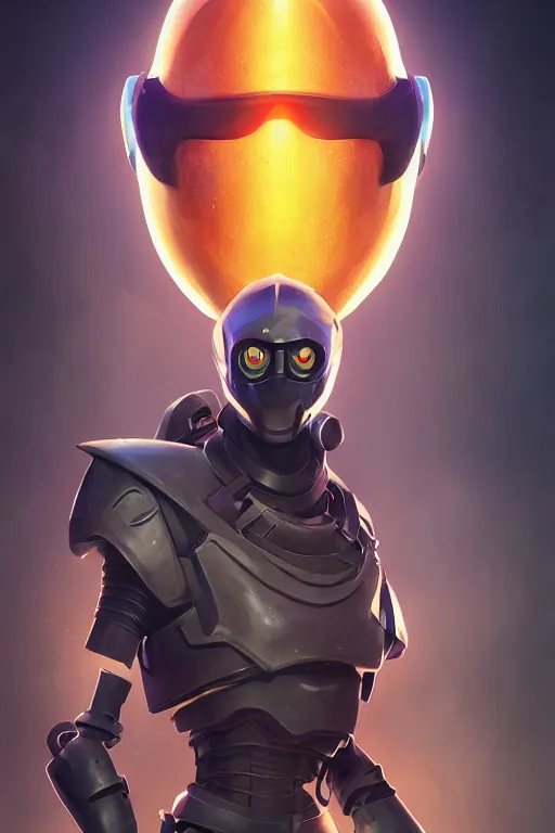 Image similar to epic mask helmet robot ninja portrait stylized as fornite style game design fanart by concept artist gervasio canda, behance hd by jesper ejsing, by rhads, makoto shinkai and lois van baarle, ilya kuvshinov, rossdraws global illumination radiating a glowing aura global illumination ray tracing hdr render in unreal engine 5