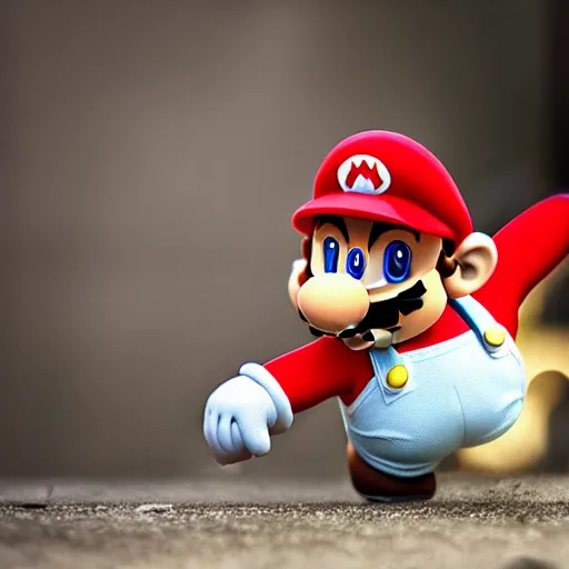 Image similar to mario in real life, photography