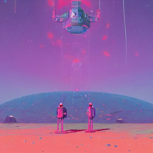 Prompt: Liminal space in outer space by Jean Giraud and Simon Stålenhag