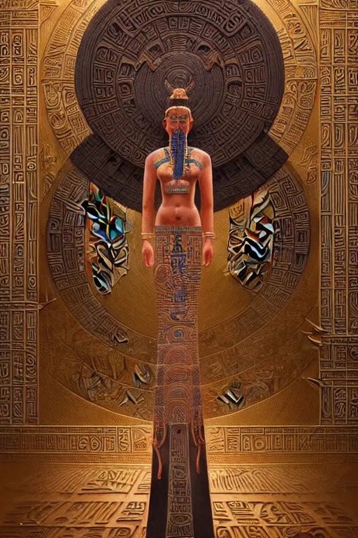 Prompt: hieroglyph system of 1 0 0 glyphs that looks like mayan and astec figures, intricate detailed environment, photorealistic!, intricate, elegant, highly detailed, digital painting, artstation, concept art, smooth, sharp focus, illustration, art by artgerm and greg rutkowski and alphonse mucha