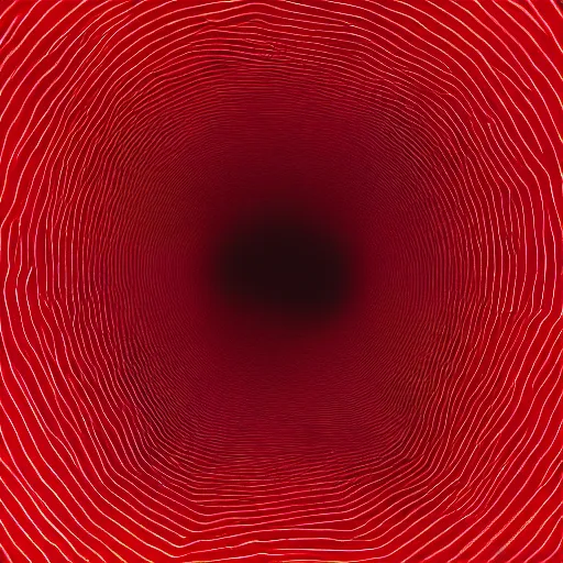 Image similar to loneliness and fear in a red future sphere limbo abstract dark highly detailed in cubes