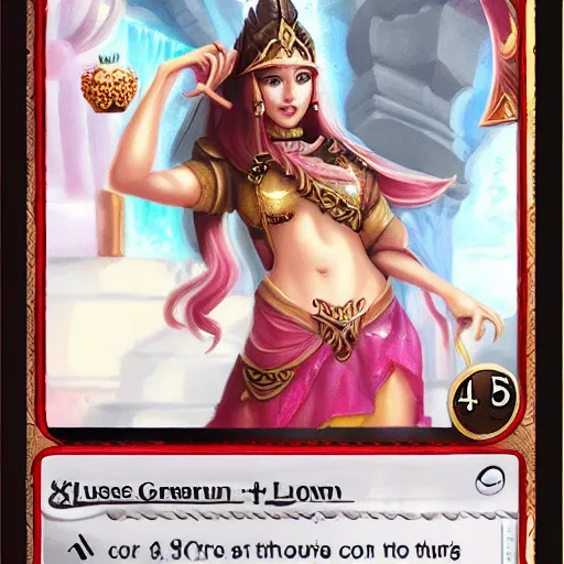 Image similar to Lotus crown girl, fantasy card game art