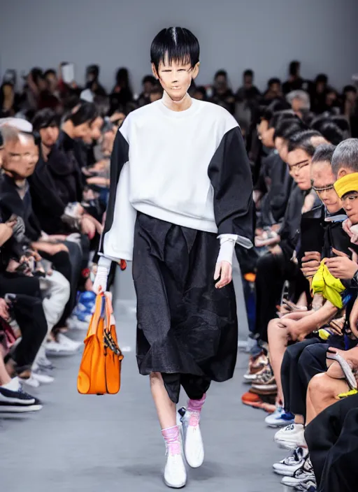 Image similar to hyperrealistic and heavy detailed balenciaga runway show of dragon ball z, leica sl 2 5 0 mm, vivid color, high quality, high textured, real life