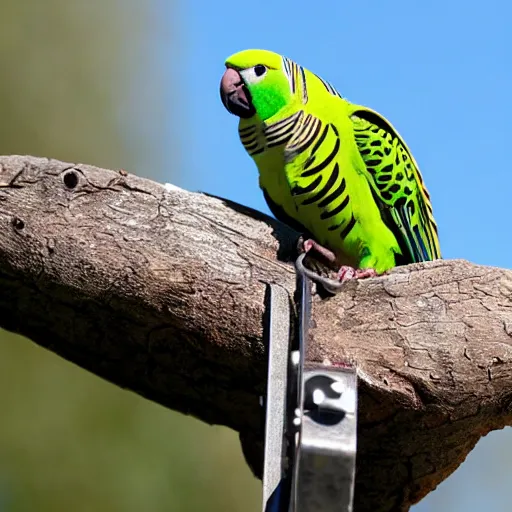 Prompt: parakeet police