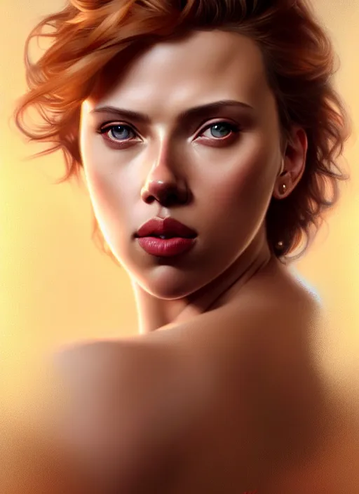 Image similar to ultra realistic illustration, hot scarlett johansson. intricate, elegant, highly detailed, digital painting, artstation, concept art, smooth, sharp focus, illustration, art by artgerm and greg rutkowski and alphonse mucha and wlop