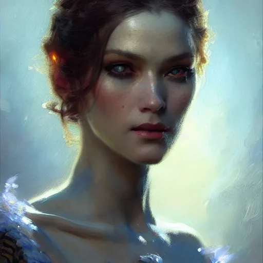 Image similar to portrait of a phantomess. highly detailed painting by gaston bussiere, craig mullins, j. c. leyendecker, close shot, 8 k realistic, cryengine, frostbite 3 engine, sharp focus, trending on pinterest, trending on artstation, trending on deviantart