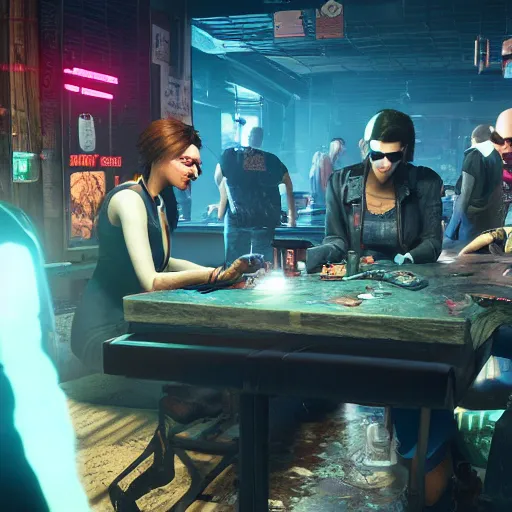 Image similar to ripper doc surgery table corpses underground shady. low light. Cyberpunk 2077. CP2077. 3840 x 2160