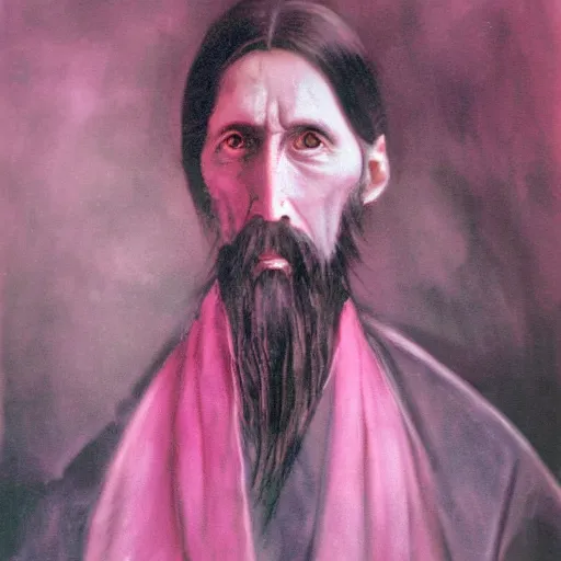 Prompt: rasputin, pink, by yoshitaka amano, 8 k