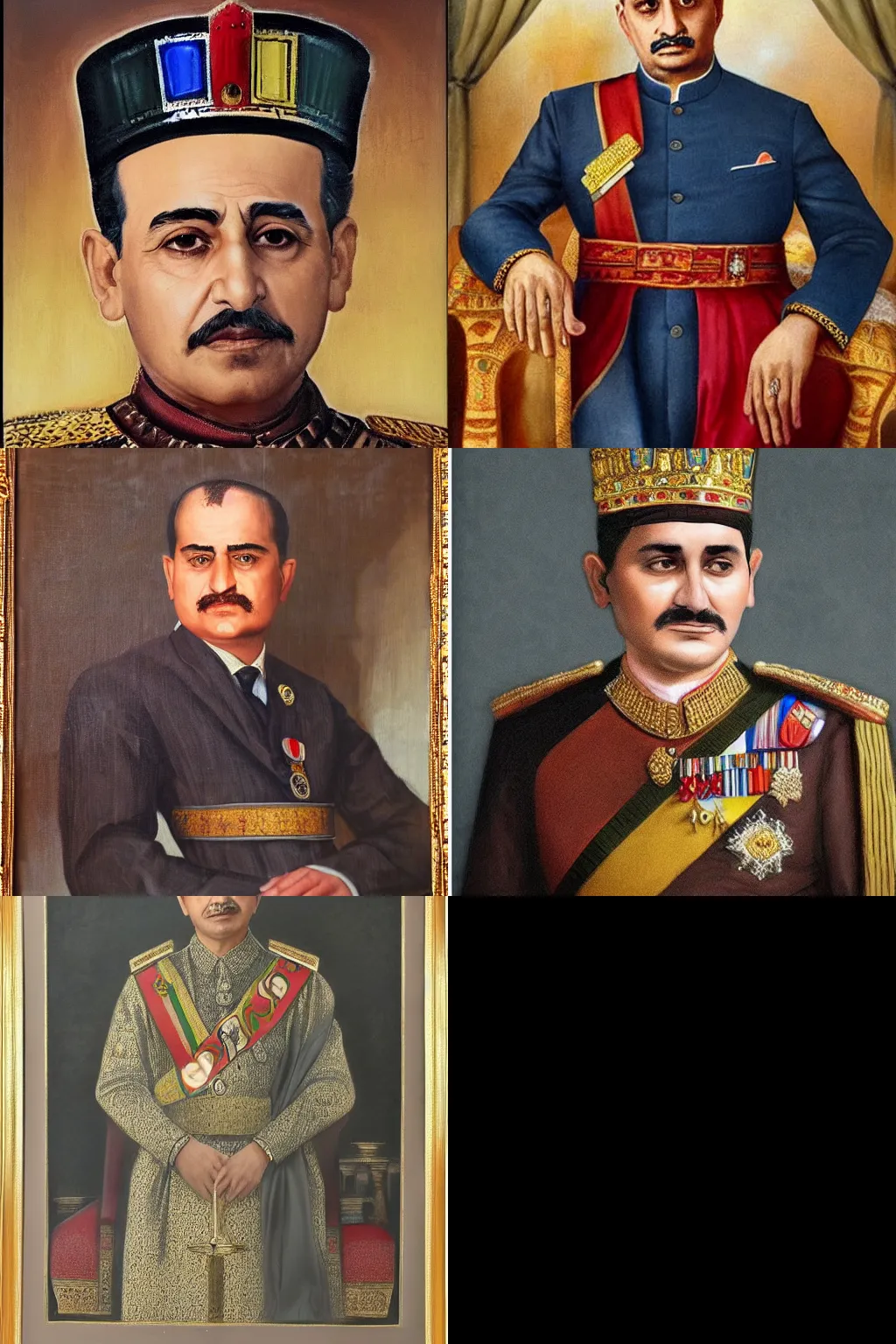 Prompt: King of Kurdistan Mahmud Barzinji, realistic portrait, royal
