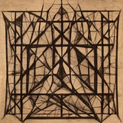 Prompt: lasr dinner by da Vinci in impossible geometry, Escher