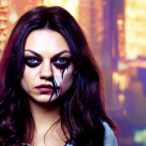 Image similar to Mila Kunis as The Joker