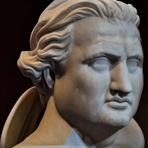 Prompt: greek statue of Donald Trump, 4k