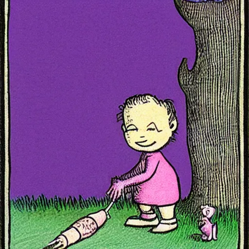 Image similar to Harold and the Purple Crayon by Maurice Sendak