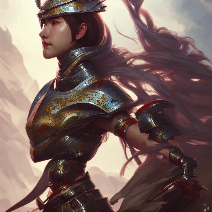 Image similar to portrait hero action pose of futuristic female knights of zodiac, chinese dragon concept art, d & d, highly detailed, digital painting, artstation, sharp focus, illustration, art by tan zi and ayanamikodon and alphonse mucha and wlop