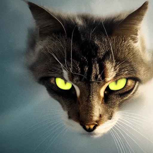 Image similar to tornado cat, realistic, cinematic lighting, octane render