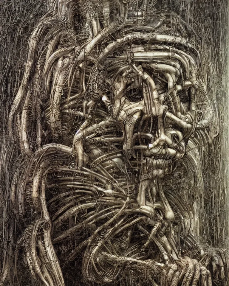 Prompt: photo of an alien by peter gric and hr giger