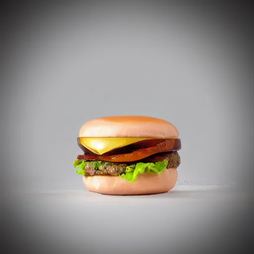 Image similar to cheeseburger gems fine jewelry. 4 k, product lighting, dramatic lighting.