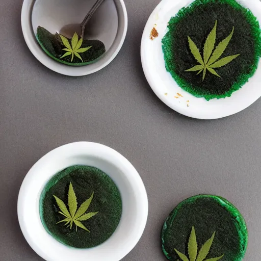 Image similar to cannabis dessert minimalist style