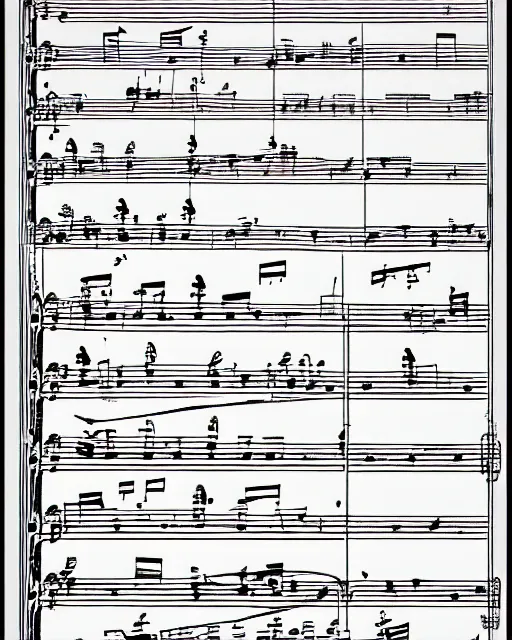 Image similar to sheet music of a nice song