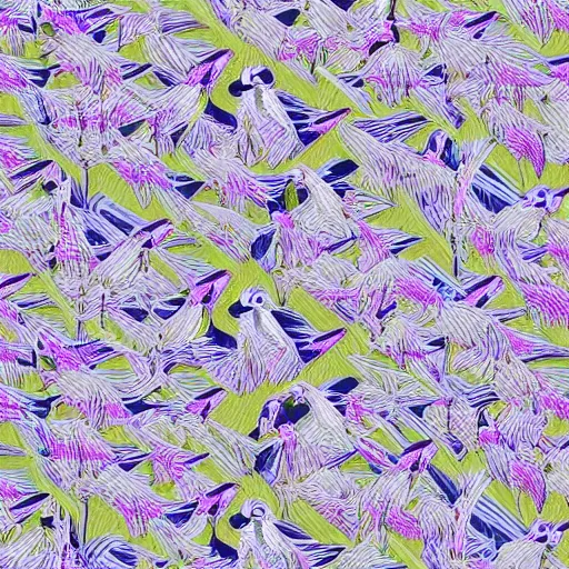 Prompt: fabric pattern of minimalistic cranes